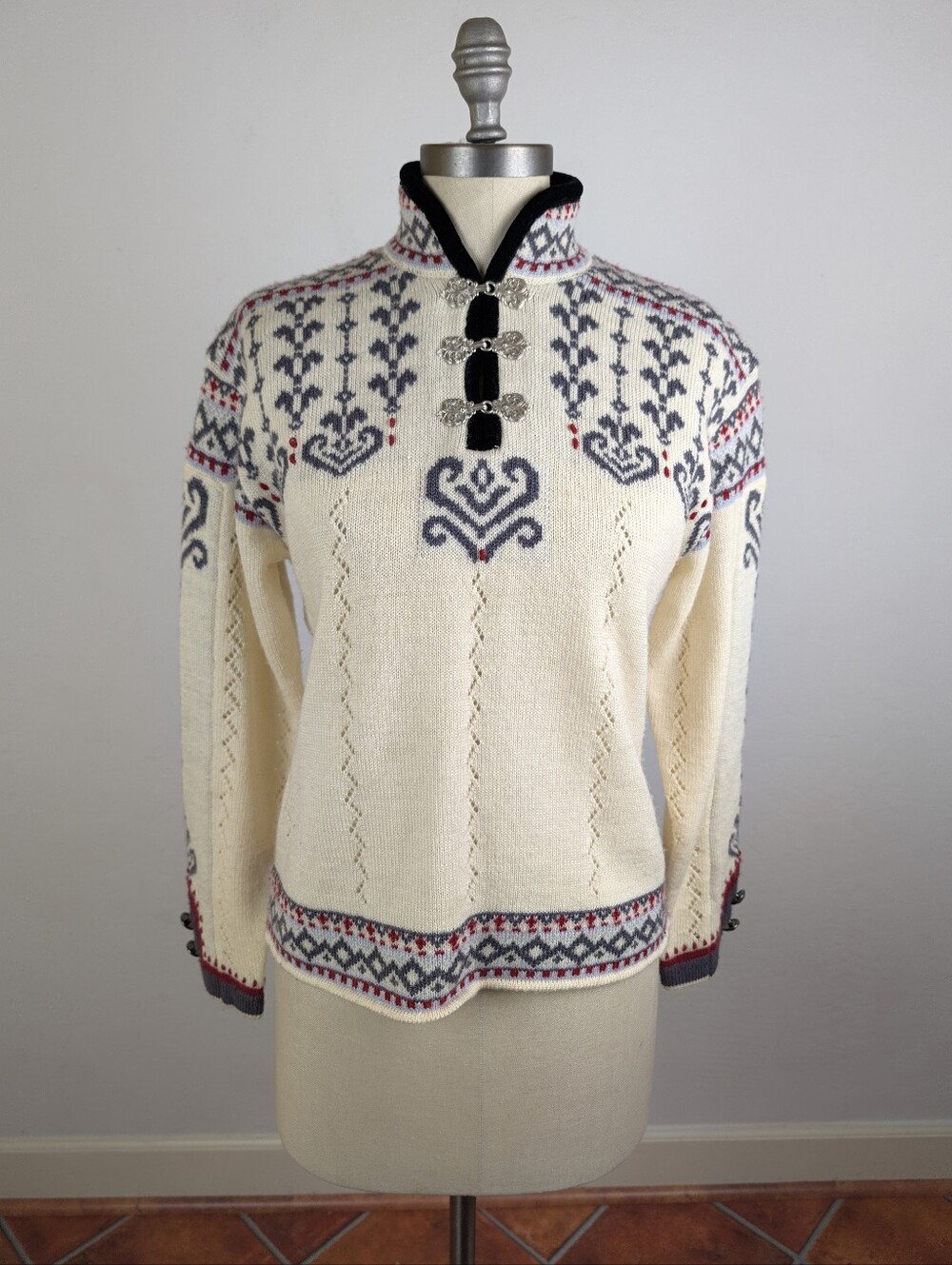 Vintage Obermeyer Fair Isle Wool Ski Sweater